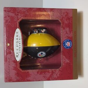 Vintage 1997 Hallmark NFL blimp ornament Pittsburgh Steelers